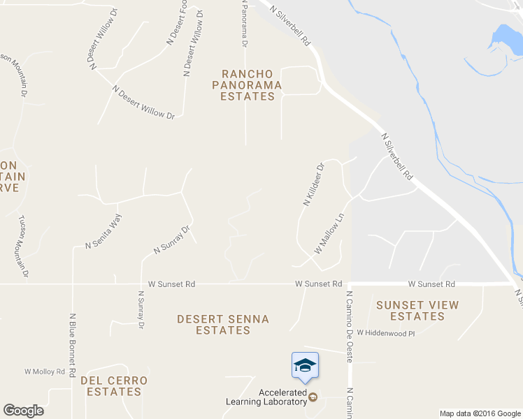 map of restaurants, bars, coffee shops, grocery stores, and more near 4890 West Sunset Road in Tucson