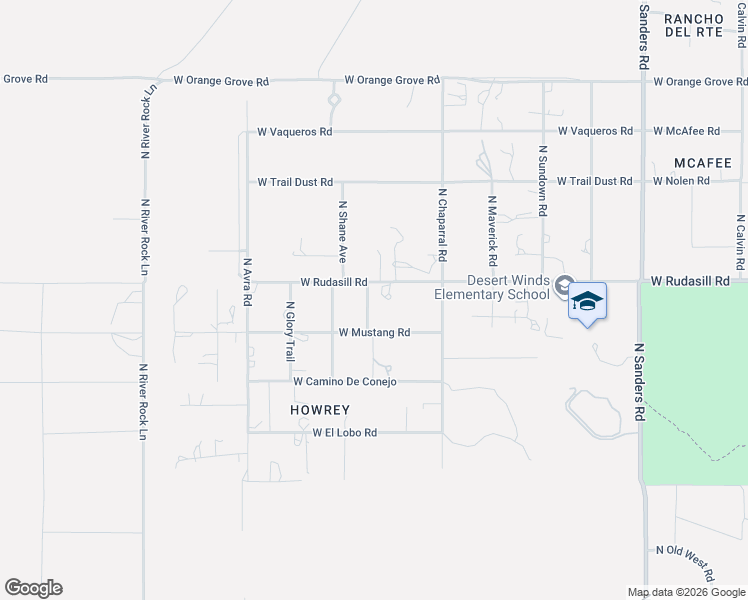 map of restaurants, bars, coffee shops, grocery stores, and more near 13175 West Rudasill Road in Tucson