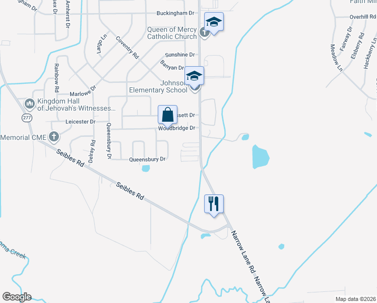 map of restaurants, bars, coffee shops, grocery stores, and more near 1215 Seth Johnson Drive in Montgomery