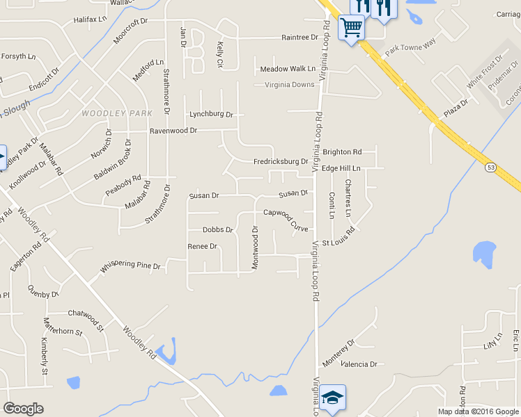 map of restaurants, bars, coffee shops, grocery stores, and more near 3202 Montwood Dr in Montgomery