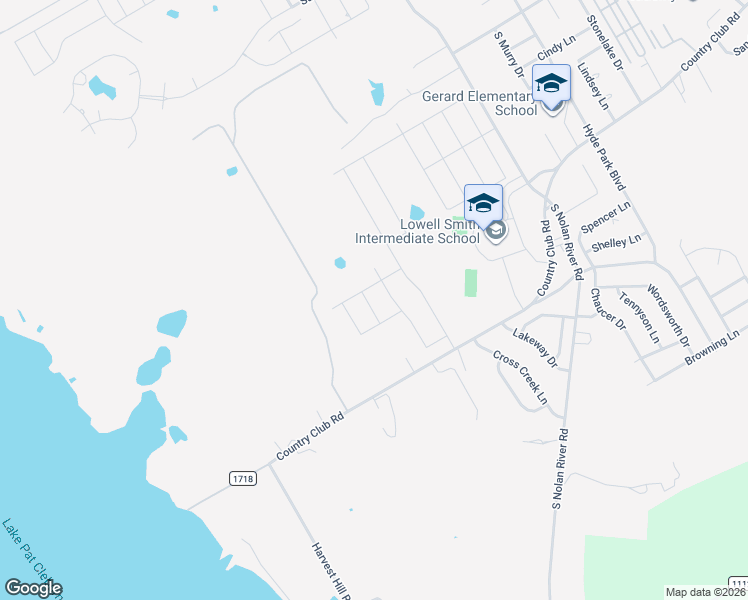 map of restaurants, bars, coffee shops, grocery stores, and more near 1403 El Cerrito Lane in Cleburne