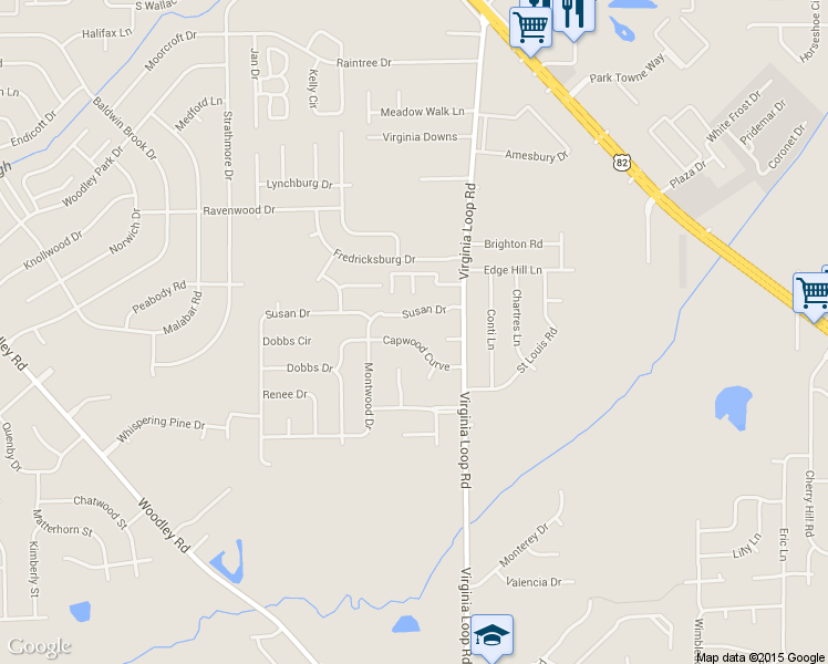 map of restaurants, bars, coffee shops, grocery stores, and more near 3225 Capwood Curve in Montgomery