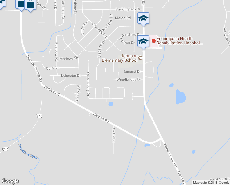 map of restaurants, bars, coffee shops, grocery stores, and more near 4736 Falcon Lane in Montgomery