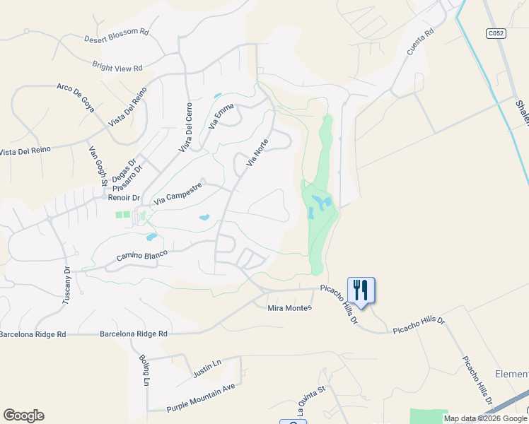 map of restaurants, bars, coffee shops, grocery stores, and more near 6611 Vista Hermosa in Las Cruces