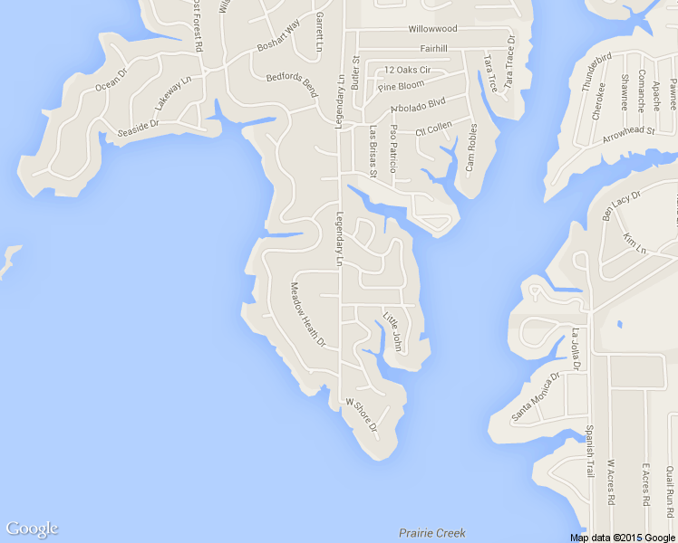map of restaurants, bars, coffee shops, grocery stores, and more near 101 Meadow Heath Drive in Gun Barrel City