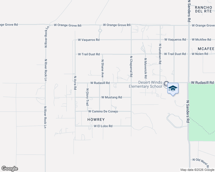 map of restaurants, bars, coffee shops, grocery stores, and more near 13175 West Rudasill Road in Tucson
