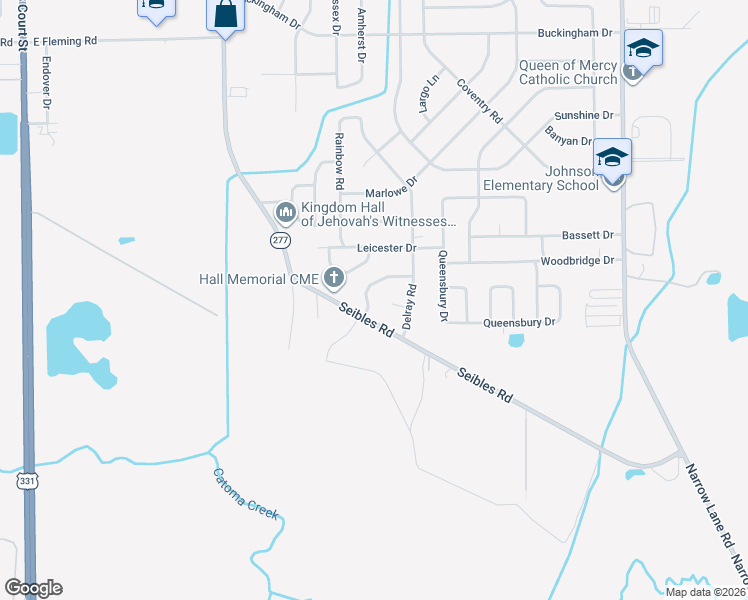 map of restaurants, bars, coffee shops, grocery stores, and more near 4832 Delray Court in Montgomery