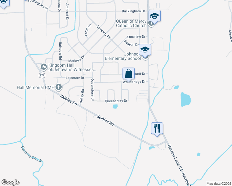 map of restaurants, bars, coffee shops, grocery stores, and more near 4736 Falcon Lane in Montgomery