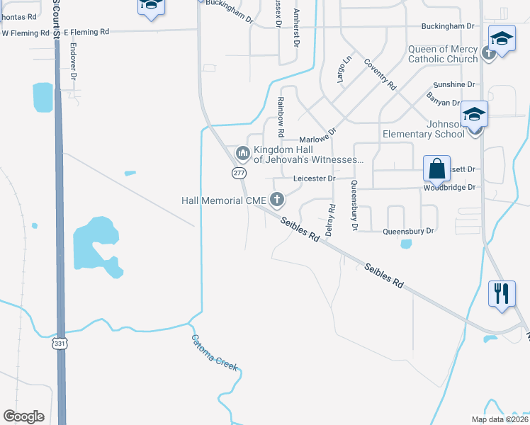 map of restaurants, bars, coffee shops, grocery stores, and more near 530 Seibles Road in Montgomery