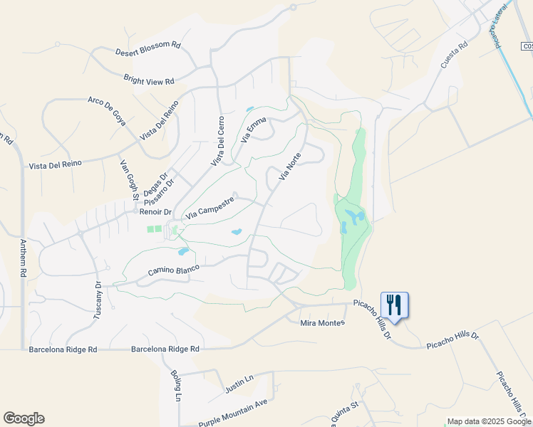 map of restaurants, bars, coffee shops, grocery stores, and more near 1386 Via Norte in Las Cruces
