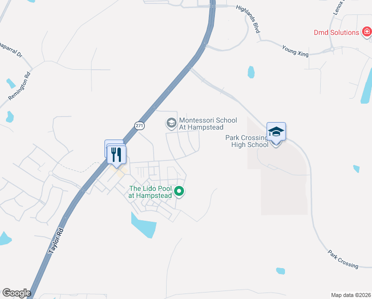 map of restaurants, bars, coffee shops, grocery stores, and more near 7901 Long Acre Street in Montgomery