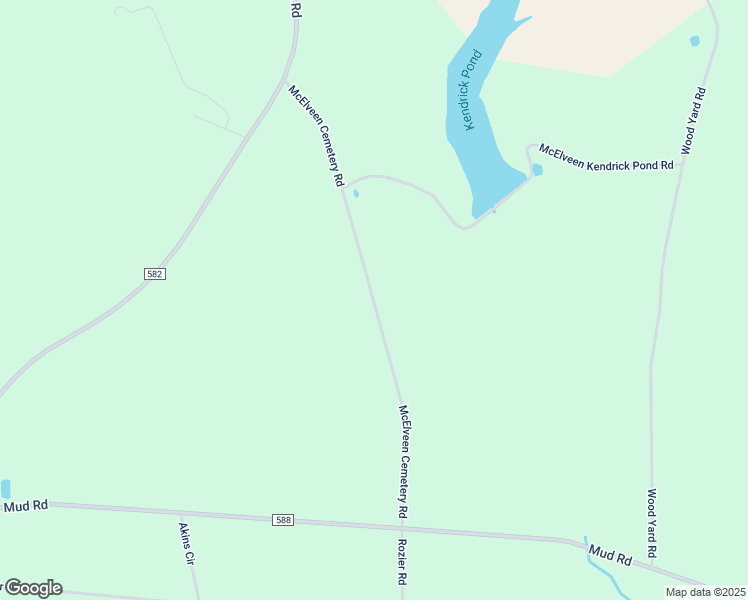 map of restaurants, bars, coffee shops, grocery stores, and more near McElveen Cemetery Road in Bulloch County