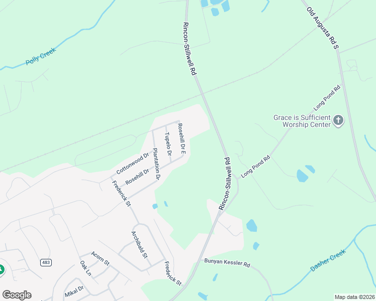 map of restaurants, bars, coffee shops, grocery stores, and more near 209 Rosehill Drive East in Rincon