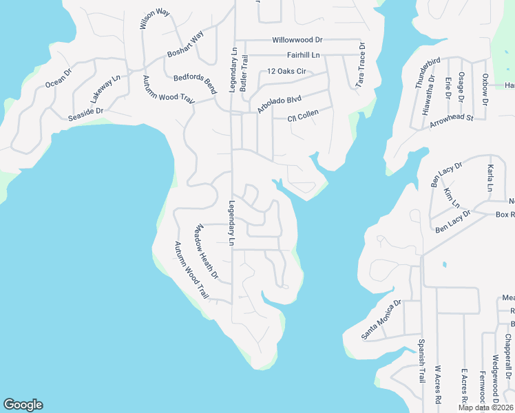 map of restaurants, bars, coffee shops, grocery stores, and more near 120 Memorial Drive in Gun Barrel City