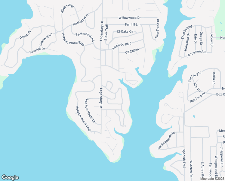 map of restaurants, bars, coffee shops, grocery stores, and more near 120 Memorial Drive in Gun Barrel City