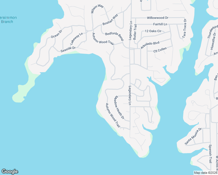 map of restaurants, bars, coffee shops, grocery stores, and more near 252 Autumn Wood Trail in Gun Barrel City