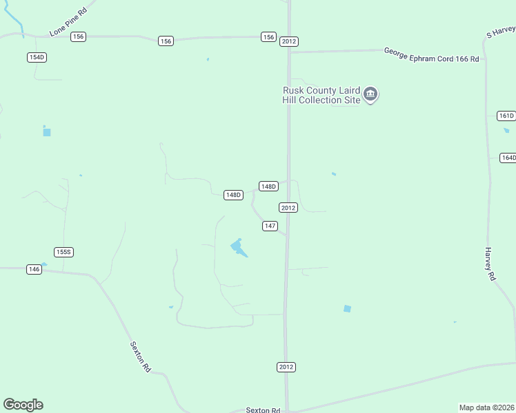 map of restaurants, bars, coffee shops, grocery stores, and more near County Road 147 in Overton