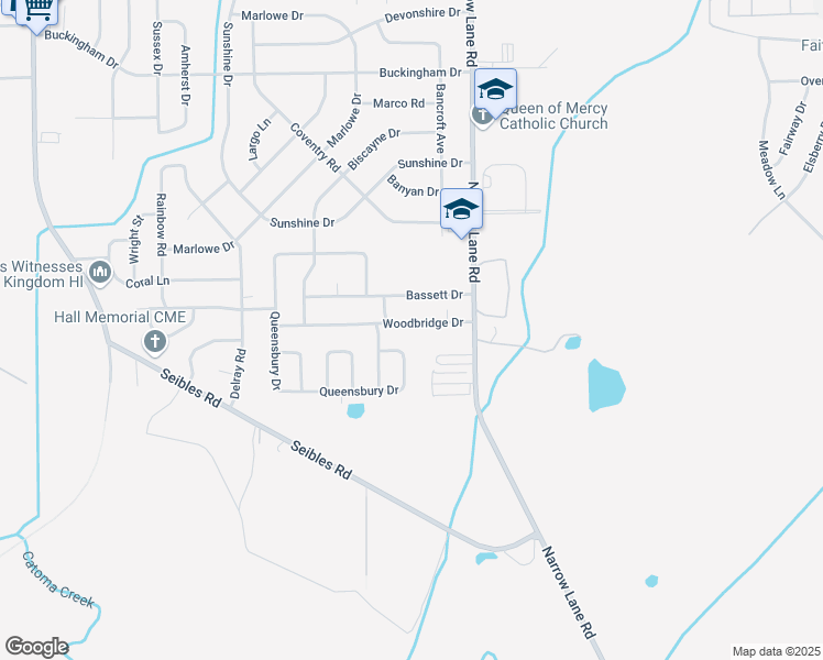 map of restaurants, bars, coffee shops, grocery stores, and more near 1224 Woodbridge Drive in Montgomery