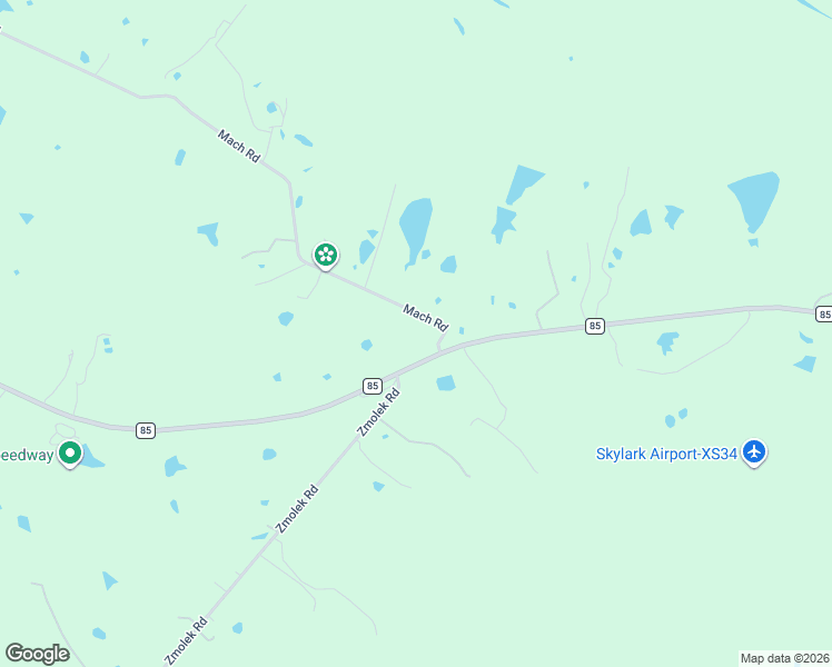 map of restaurants, bars, coffee shops, grocery stores, and more near 143 Mach Road in Ennis