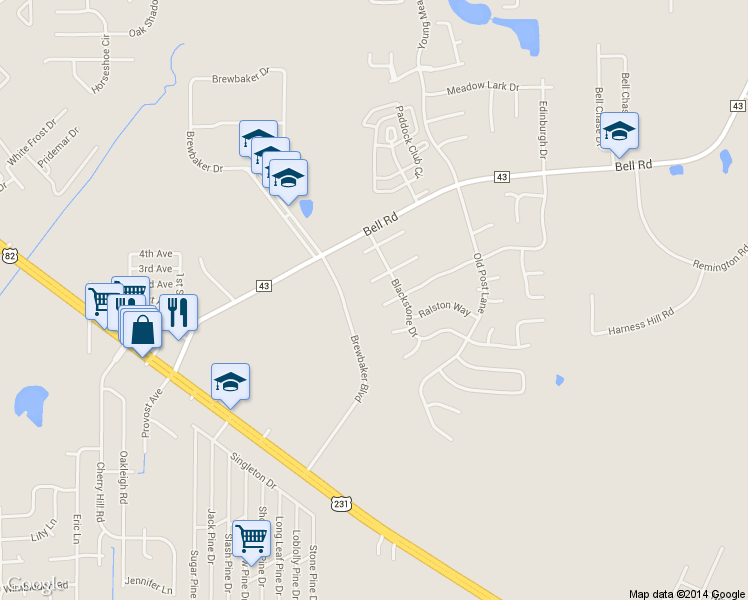map of restaurants, bars, coffee shops, grocery stores, and more near 6016 Portsmouth Ct in Montgomery