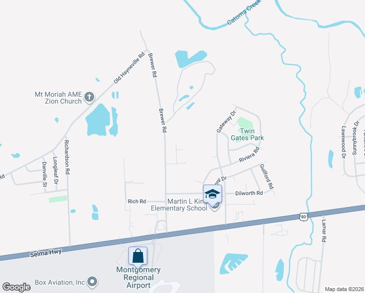 map of restaurants, bars, coffee shops, grocery stores, and more near 4208 Dannelly Court in Montgomery