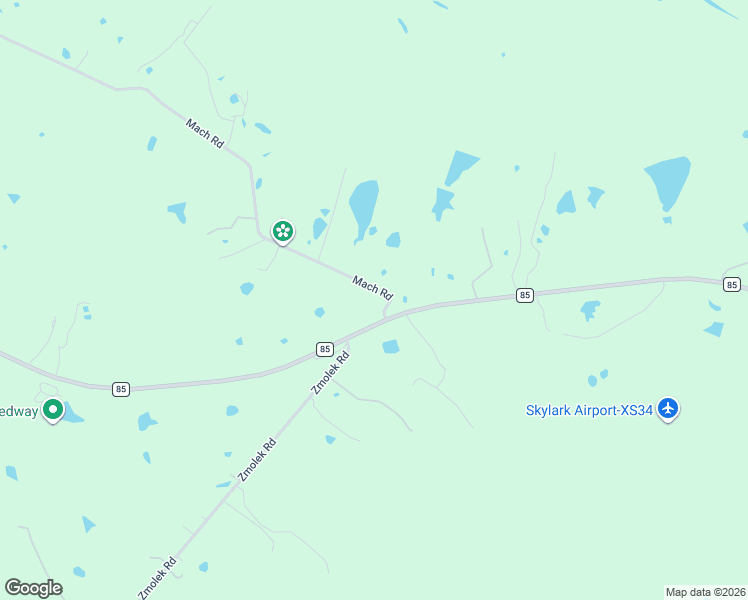 map of restaurants, bars, coffee shops, grocery stores, and more near 143 Mach Road in Ennis