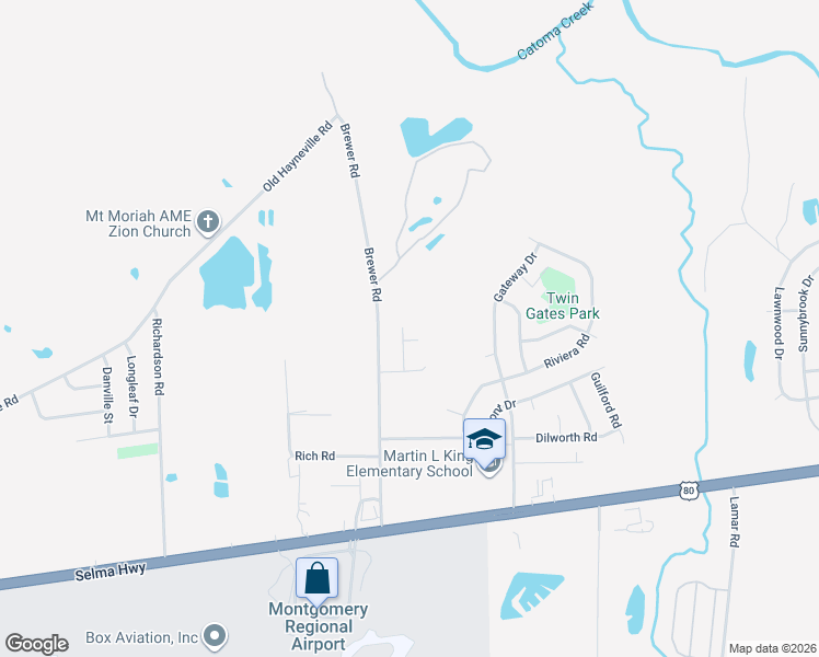 map of restaurants, bars, coffee shops, grocery stores, and more near 4208 Dannelly Court in Montgomery