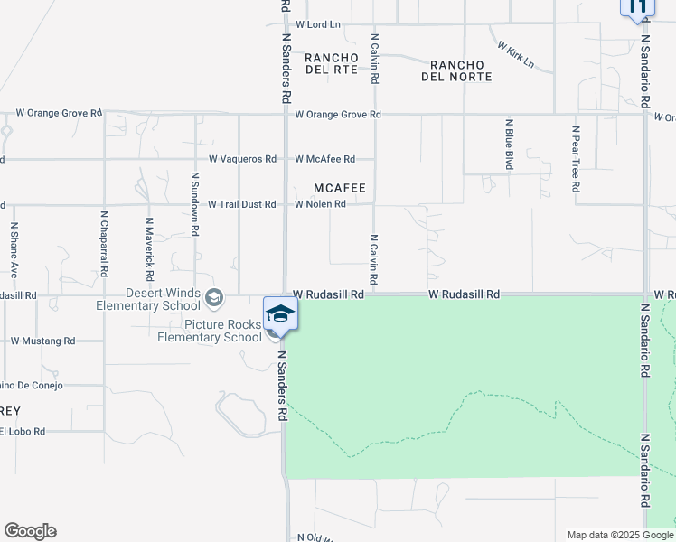 map of restaurants, bars, coffee shops, grocery stores, and more near 12495 West Payton Place in Tucson