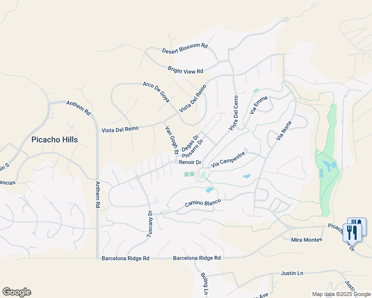 map of restaurants, bars, coffee shops, grocery stores, and more near Degas Drive in Las Cruces
