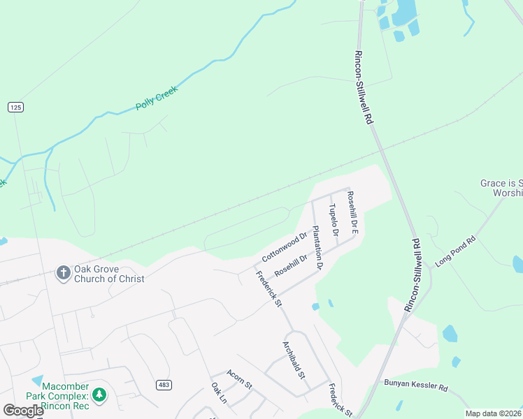 map of restaurants, bars, coffee shops, grocery stores, and more near 105 Cottonwood Dr in Rincon