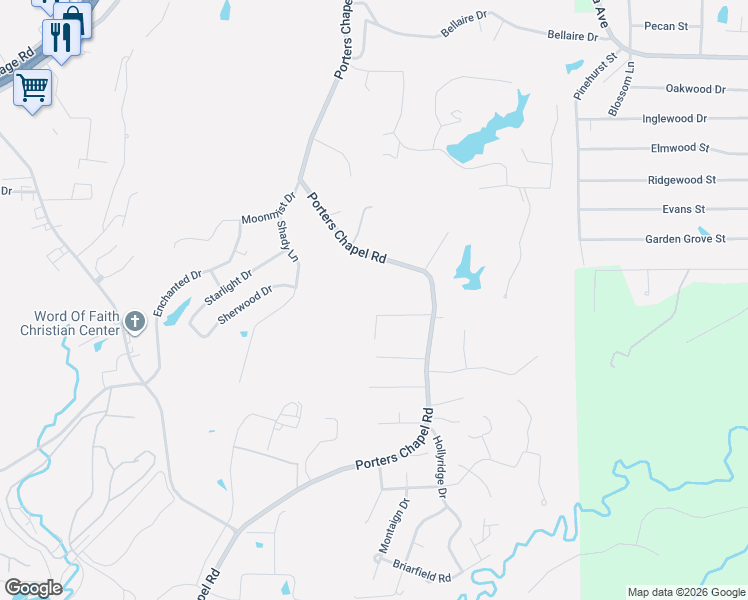 map of restaurants, bars, coffee shops, grocery stores, and more near 2 Clayton Drive in Vicksburg