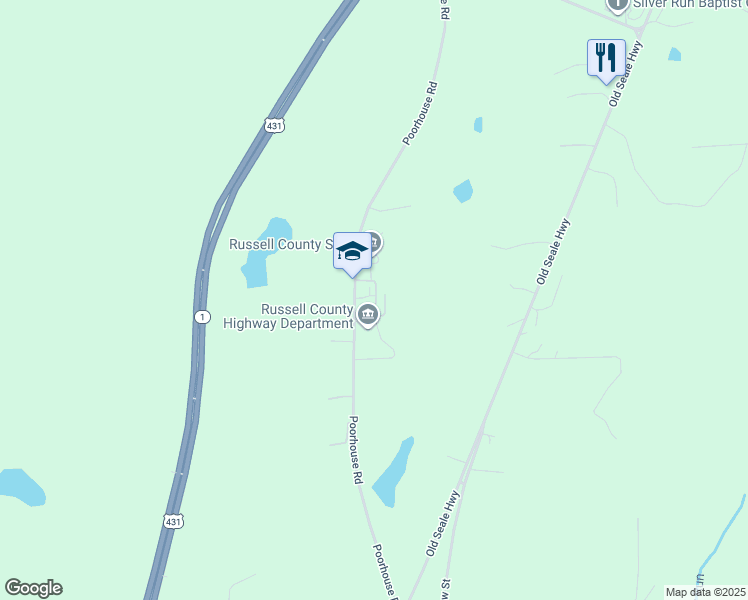 map of restaurants, bars, coffee shops, grocery stores, and more near 91 Poorhouse Road in Seale