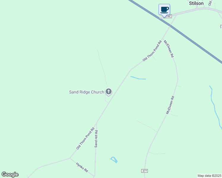 map of restaurants, bars, coffee shops, grocery stores, and more near 1365 Old Thorn Pond Road in Brooklet