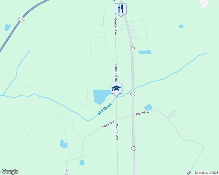 map of restaurants, bars, coffee shops, grocery stores, and more near 3 Lakeview Drive in Guyton