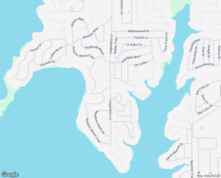 map of restaurants, bars, coffee shops, grocery stores, and more near 618 Legendary Lane in Gun Barrel City