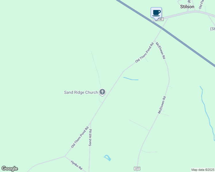 map of restaurants, bars, coffee shops, grocery stores, and more near 1365 Old Thorn Pond Road in Brooklet