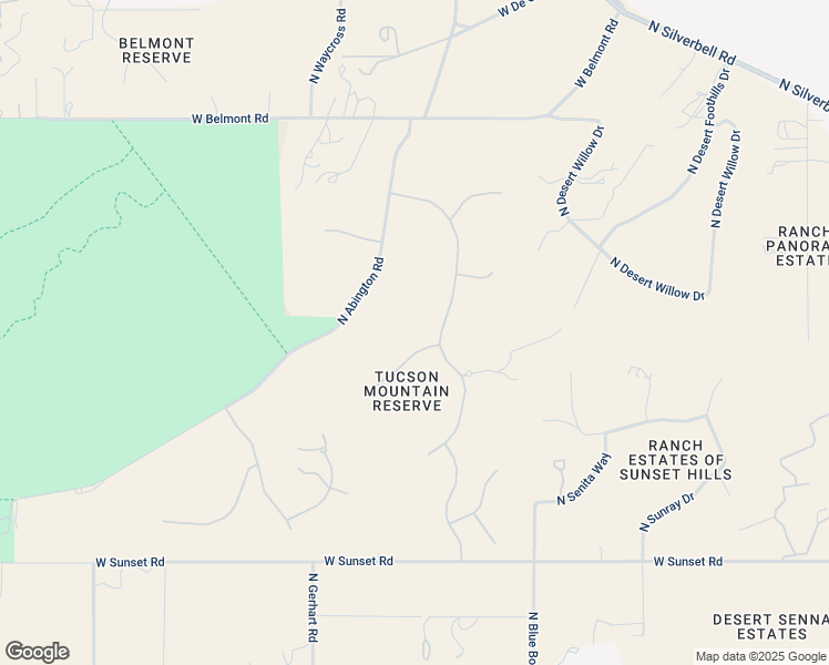 map of restaurants, bars, coffee shops, grocery stores, and more near 6045 Tucson Mountain Drive in Tucson