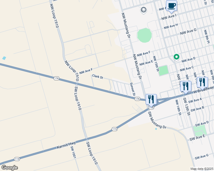 map of restaurants, bars, coffee shops, grocery stores, and more near 100 Woodland Street in Andrews