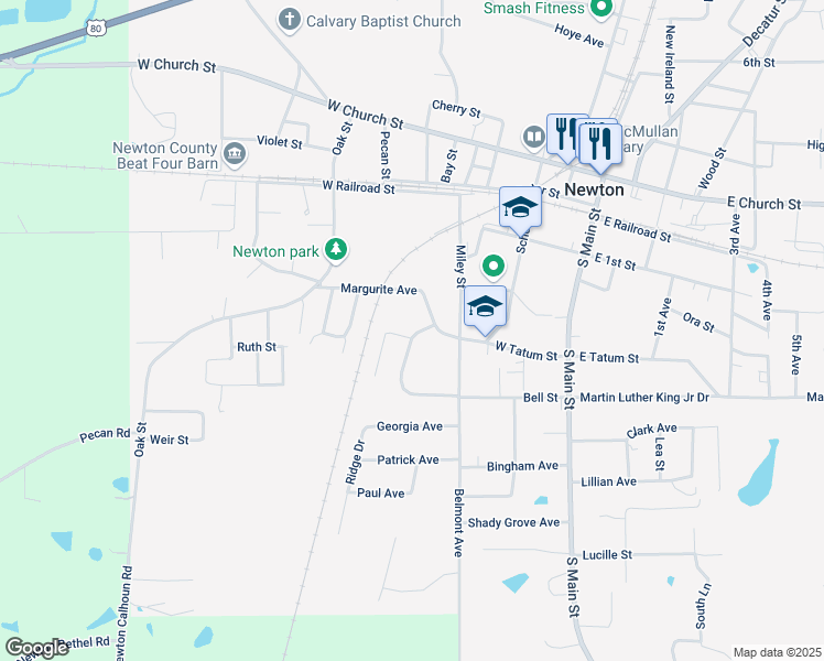 map of restaurants, bars, coffee shops, grocery stores, and more near 101 Victoria Circle in Newton