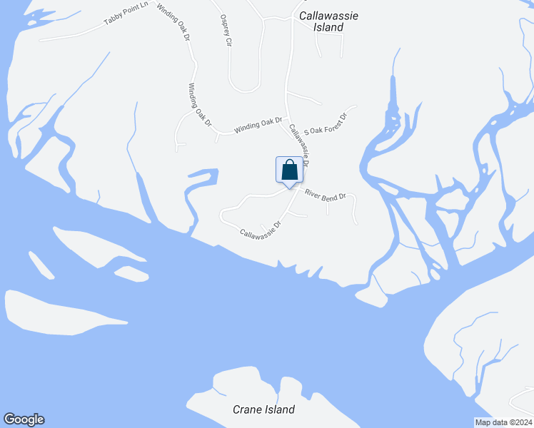 map of restaurants, bars, coffee shops, grocery stores, and more near 4 River Club Court in Okatie