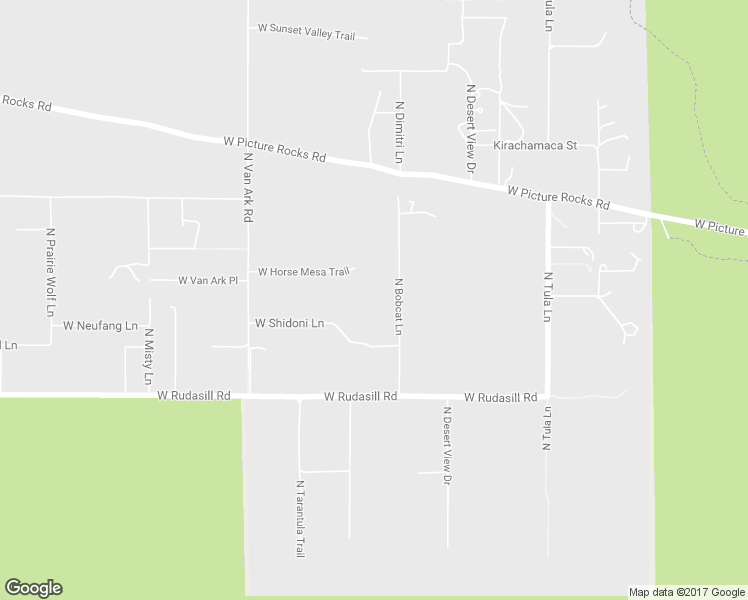 map of restaurants, bars, coffee shops, grocery stores, and more near 6181 North Bobcat Lane in Tucson