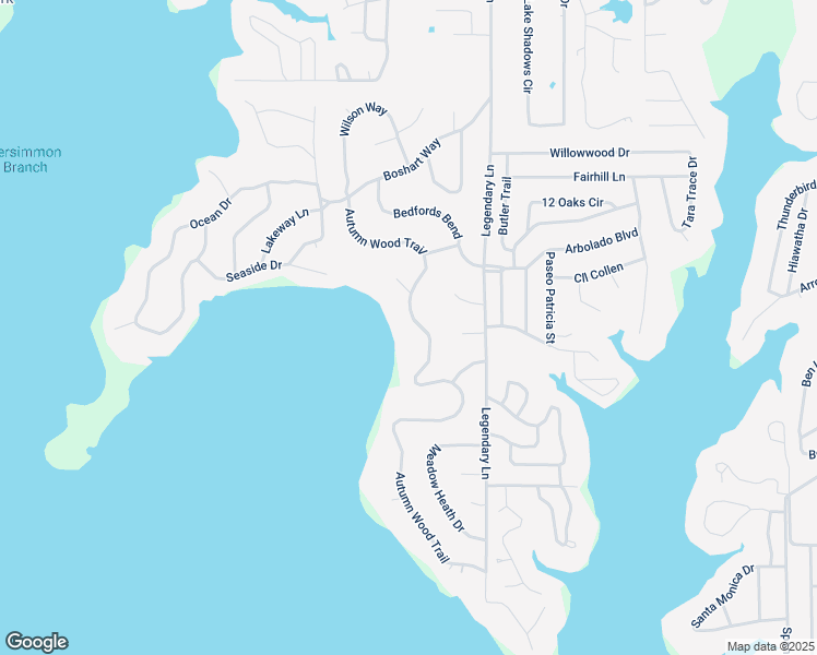 map of restaurants, bars, coffee shops, grocery stores, and more near 171 Autumn Wood Trail in Gun Barrel City