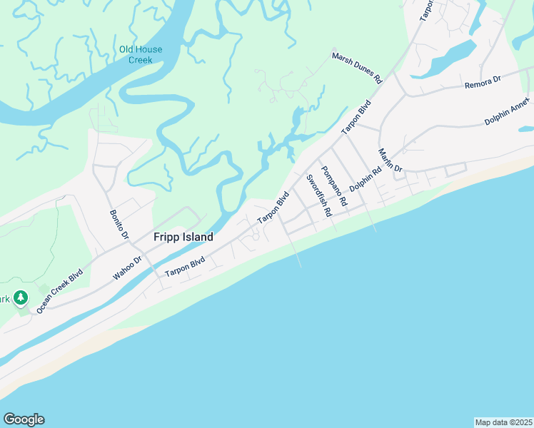 map of restaurants, bars, coffee shops, grocery stores, and more near 309 The Avenue in Saint Helena Island