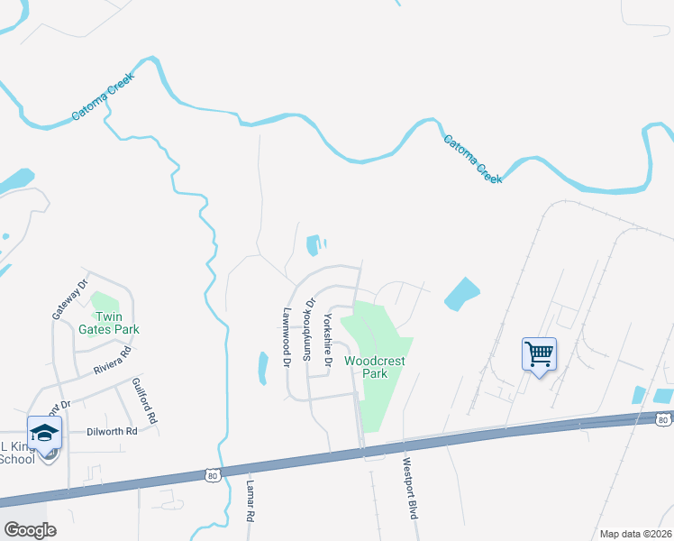 map of restaurants, bars, coffee shops, grocery stores, and more near 4223 Lawnwood Drive in Montgomery