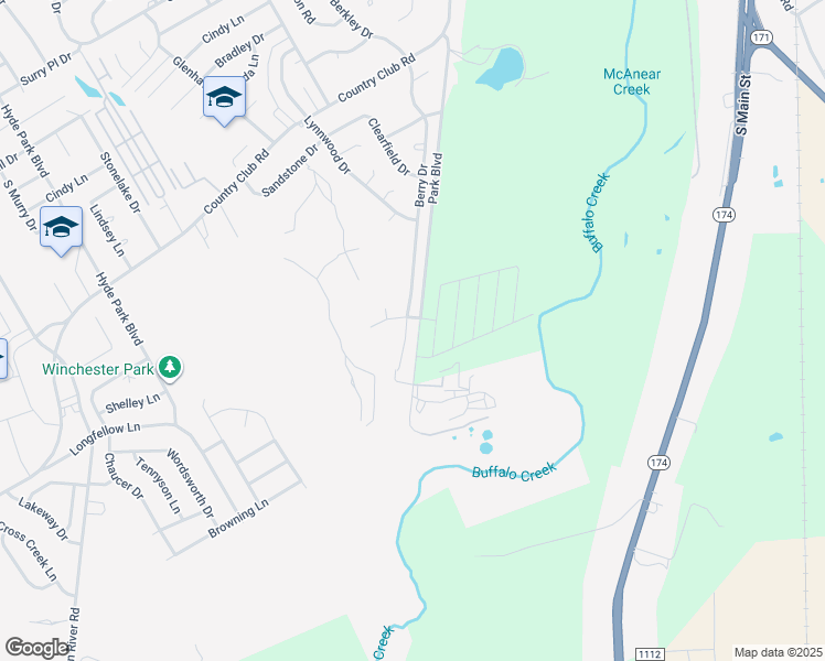 map of restaurants, bars, coffee shops, grocery stores, and more near 1603 Berry Drive in Cleburne