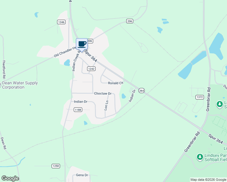 map of restaurants, bars, coffee shops, grocery stores, and more near 13476 Choctaw Drive in Tyler