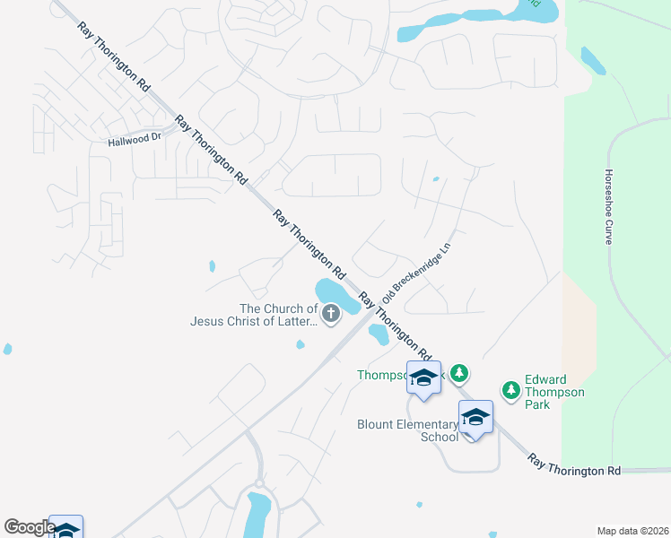 map of restaurants, bars, coffee shops, grocery stores, and more near 1280 Ray Thorington Road in Montgomery