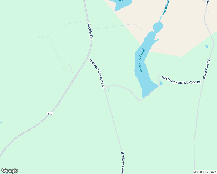 map of restaurants, bars, coffee shops, grocery stores, and more near McElveen Cemetery Road in Brooklet