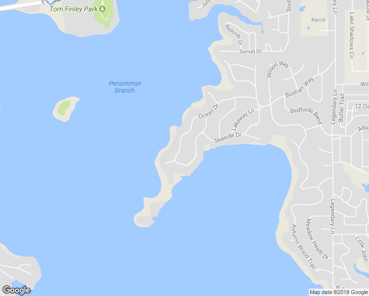 map of restaurants, bars, coffee shops, grocery stores, and more near 183 Ocean Drive in Gun Barrel City