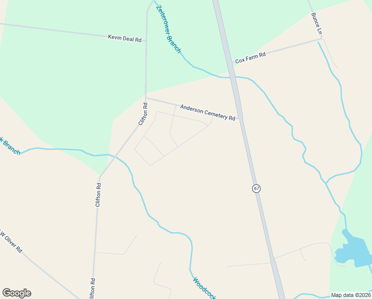 map of restaurants, bars, coffee shops, grocery stores, and more near Anderson Cemetery Road in Statesboro